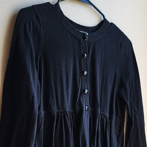 LOFT Black Half-Button Down Sweater Size Small - Picture 4 of 16